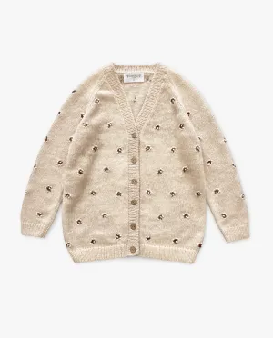 Adult Flora cardigan | Wheat
