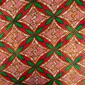 African Metallic Print - Florals - Chili red African Metallic Print - Florals - Chili red