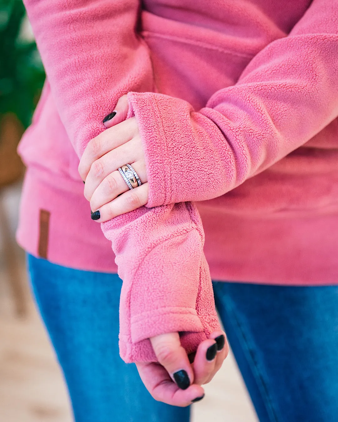 Ampersand Ave Cozy Cutie HalfZip Sweatshirt - Bubblegum FINAL SALE