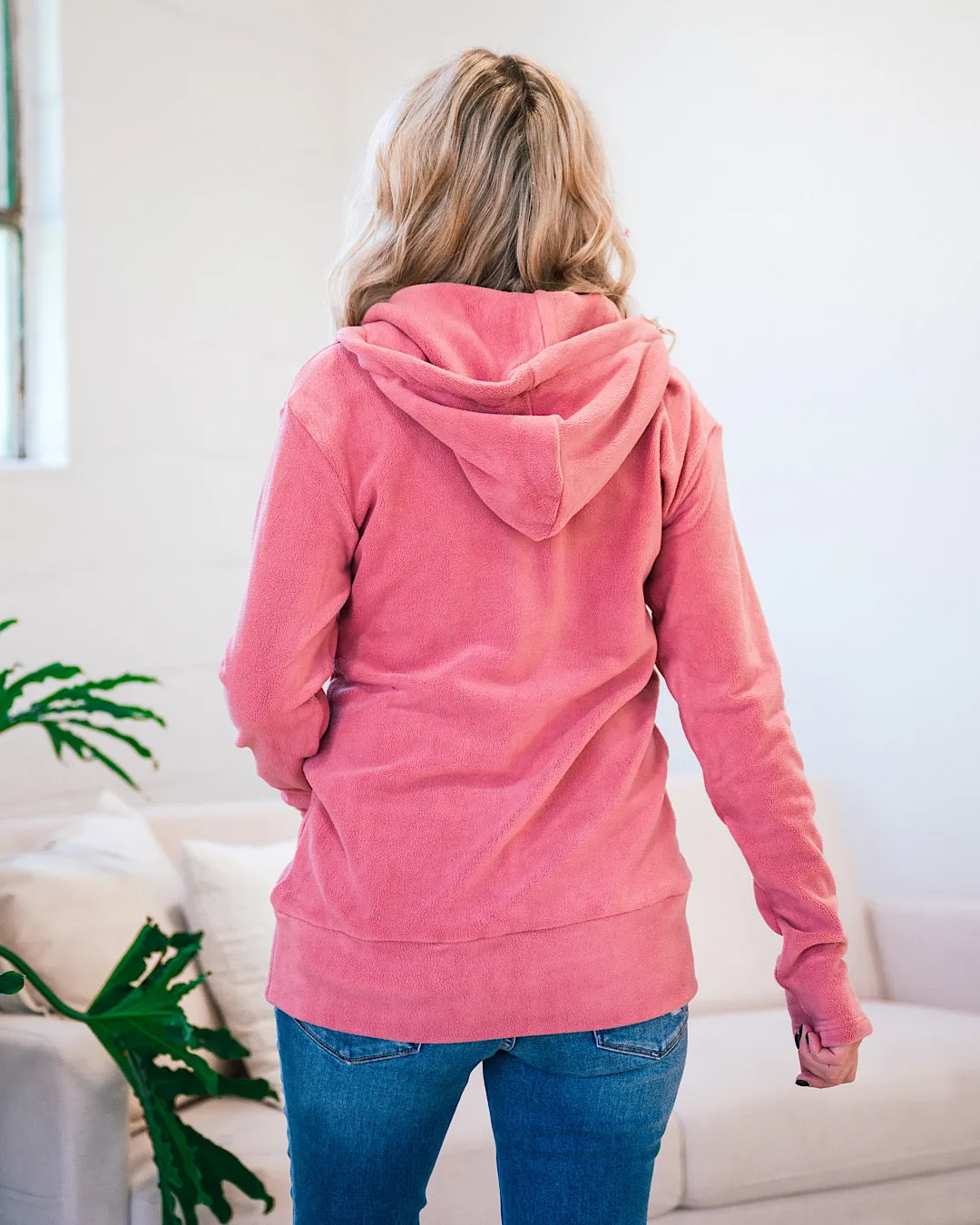 Ampersand Ave Cozy Cutie HalfZip Sweatshirt - Bubblegum FINAL SALE