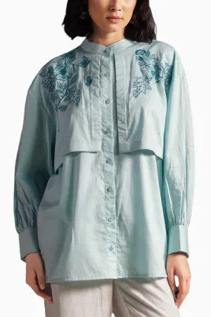 Aqua Winged Shirt