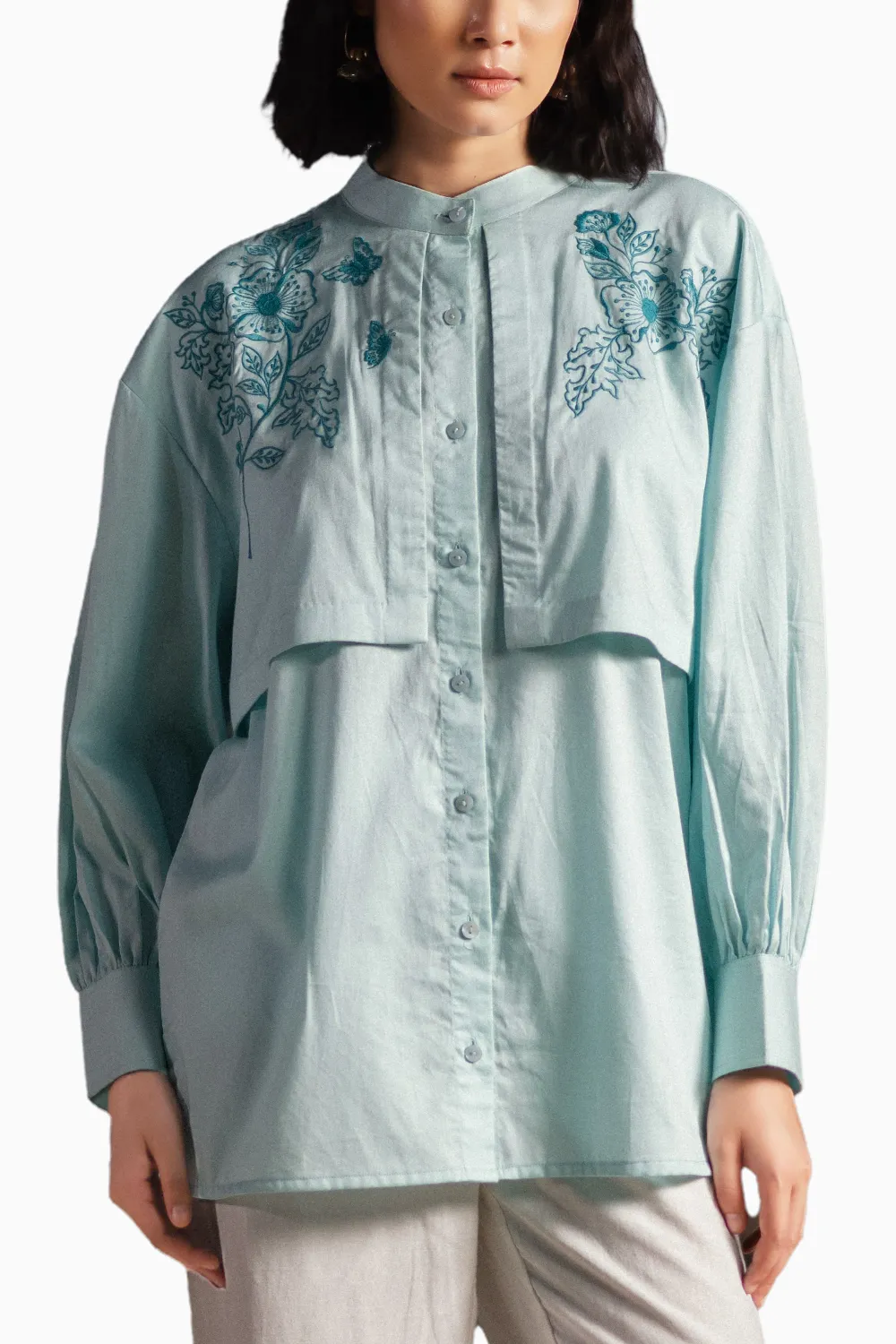 Aqua Winged Shirt