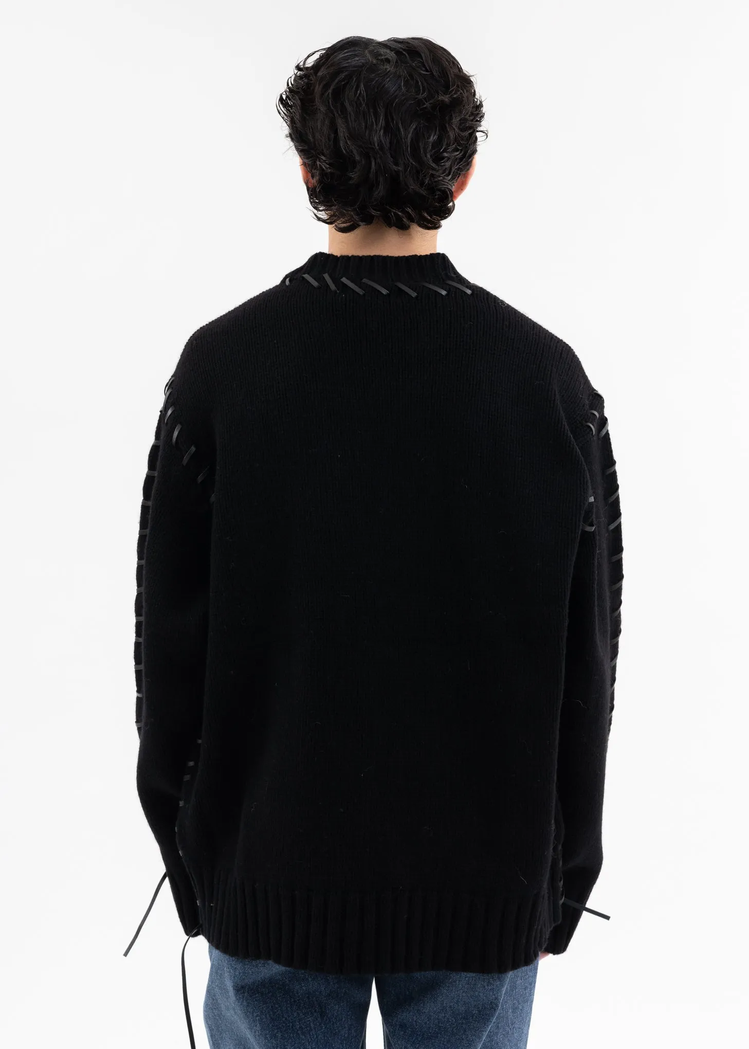Black LOOPING KNIT CARDIGAN