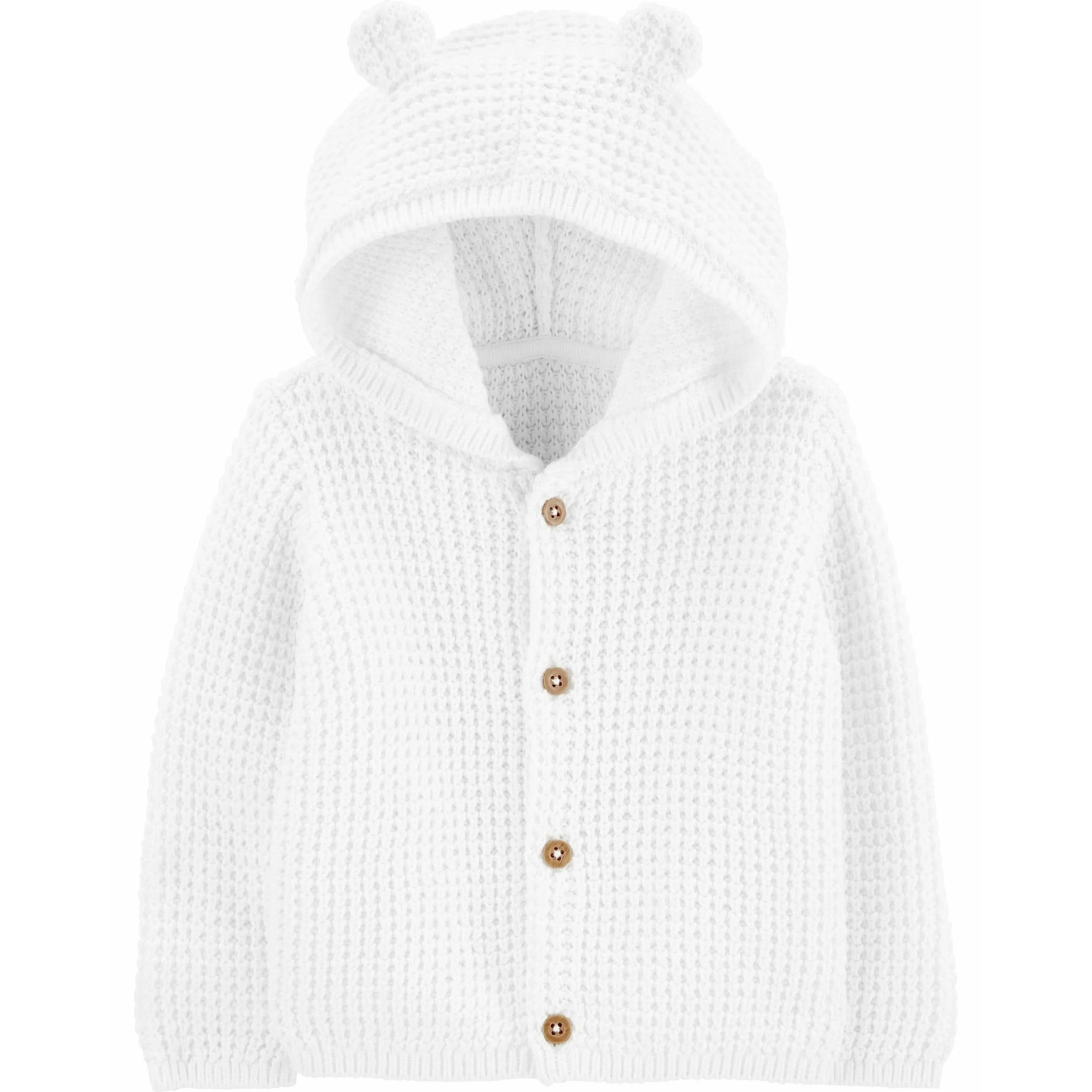 Carter's Hooded Cardigan Unisex White 1L932110