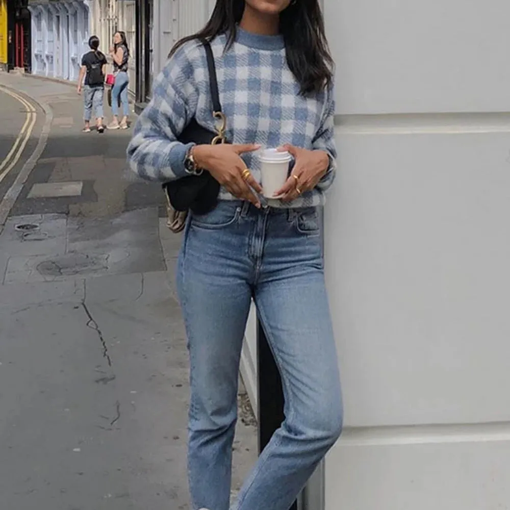 Check Me Out Plaid Sweater