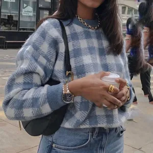 Check Me Out Plaid Sweater