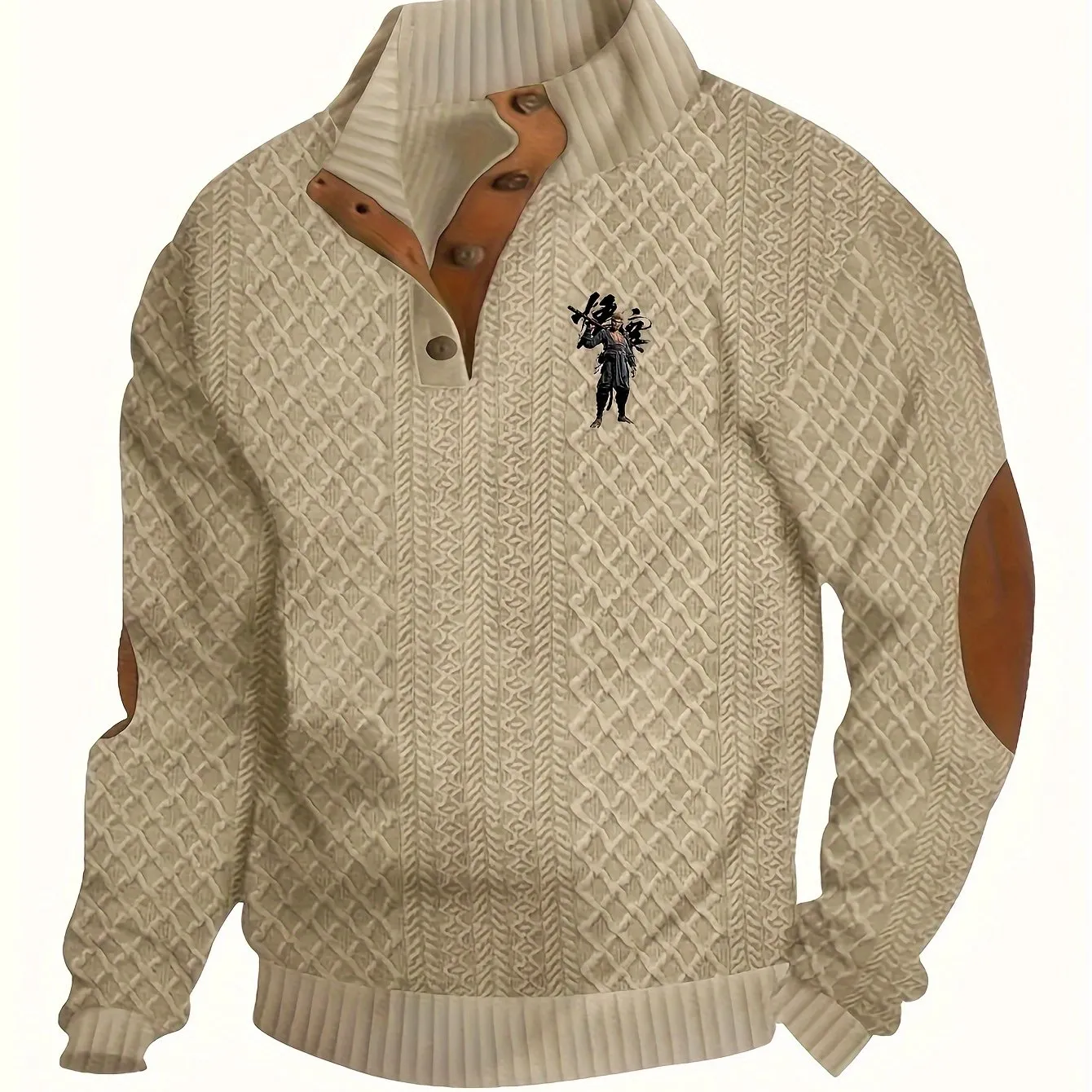 DARLON | Warm Knitted Mens Sweater with Fleece Lining