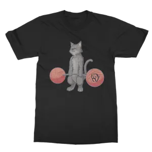 Deadlifting Grey Cat T-shirt (UK)