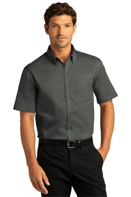 EMBROIDERED - W809 -  Port Authority® Short Sleeve SuperPro™ React™ Twill Shirt