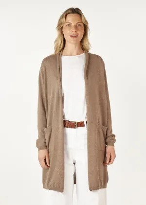 ESSENTIAL LONGLINE CARDI IN BARK
