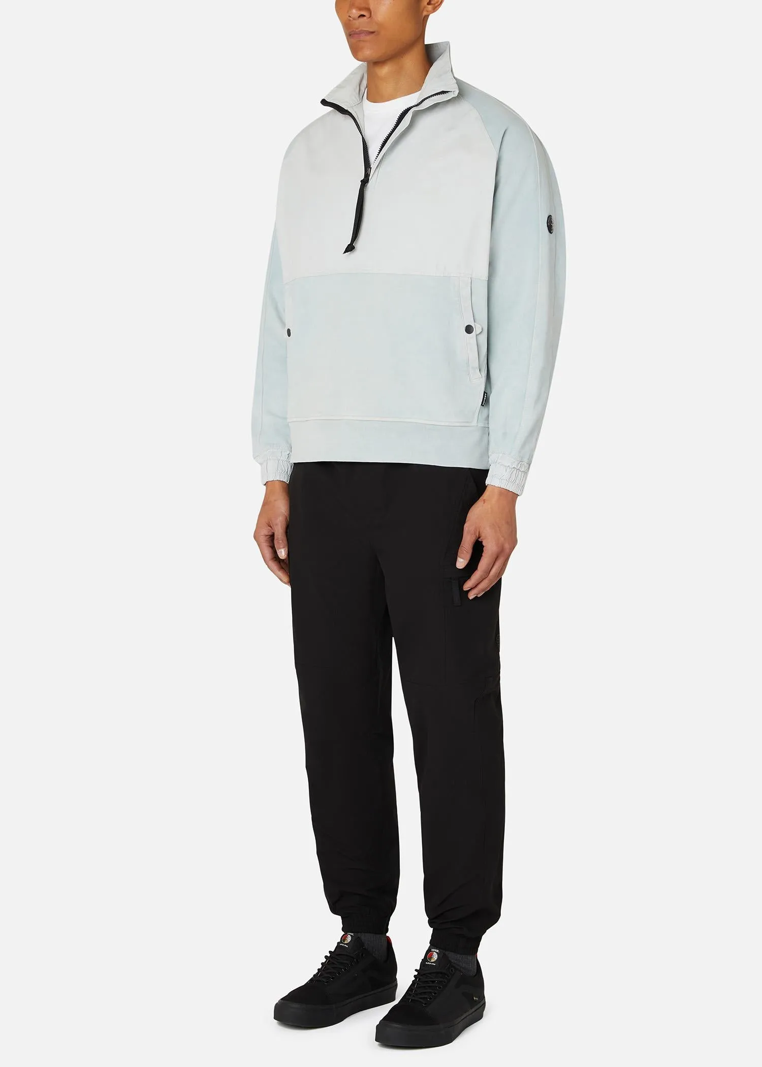 GD HALF ZIP SWEAT LIGHT BLUE