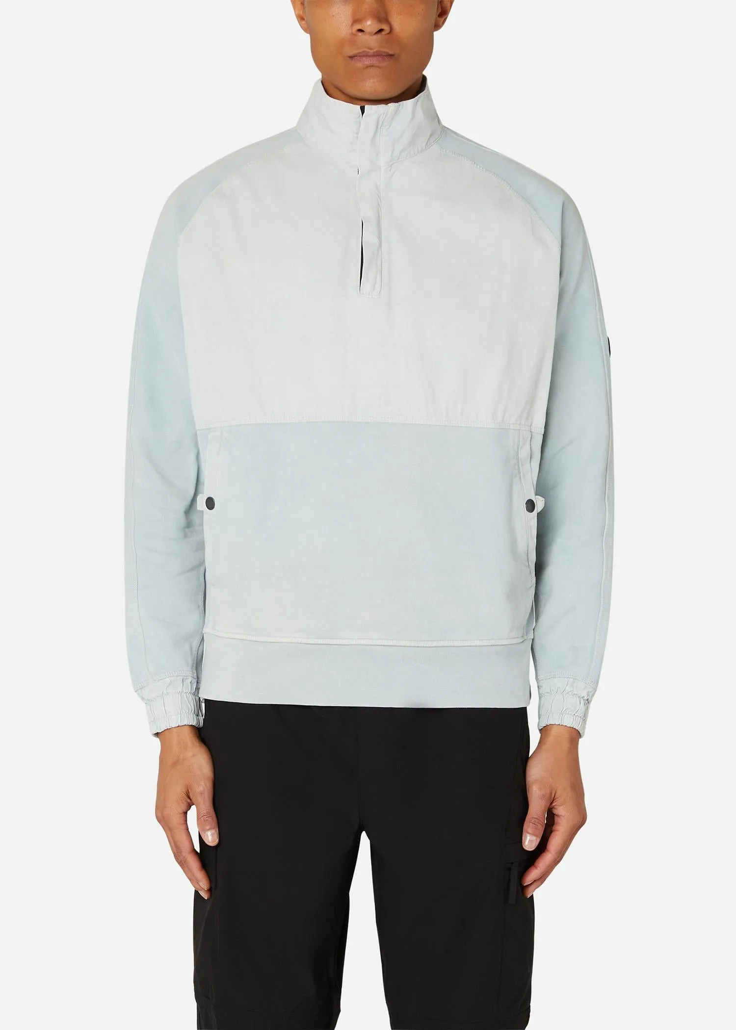 GD HALF ZIP SWEAT LIGHT BLUE