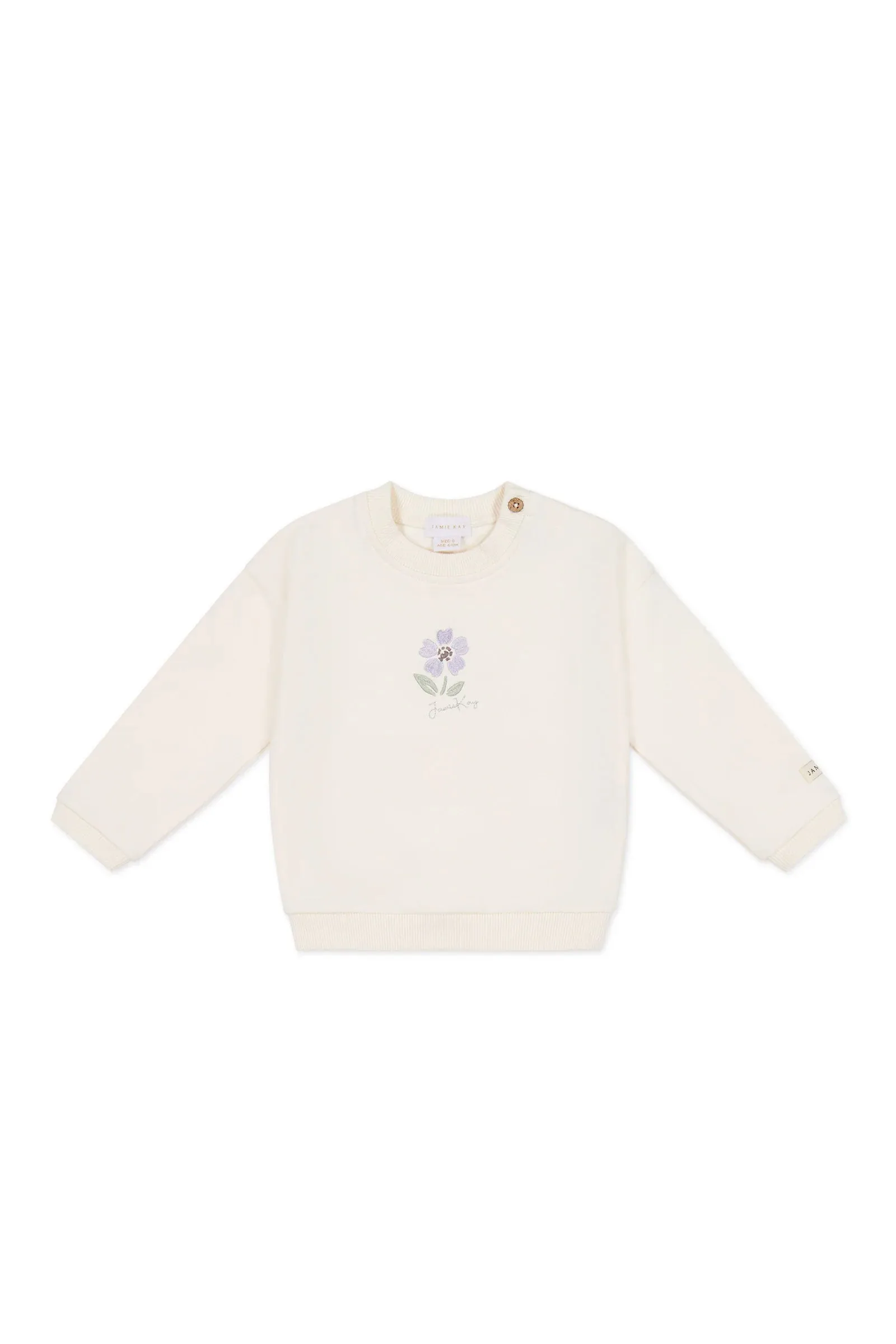 Jamie Kay Organic Cotton Bobbie Sweatshirt Parchment Lola