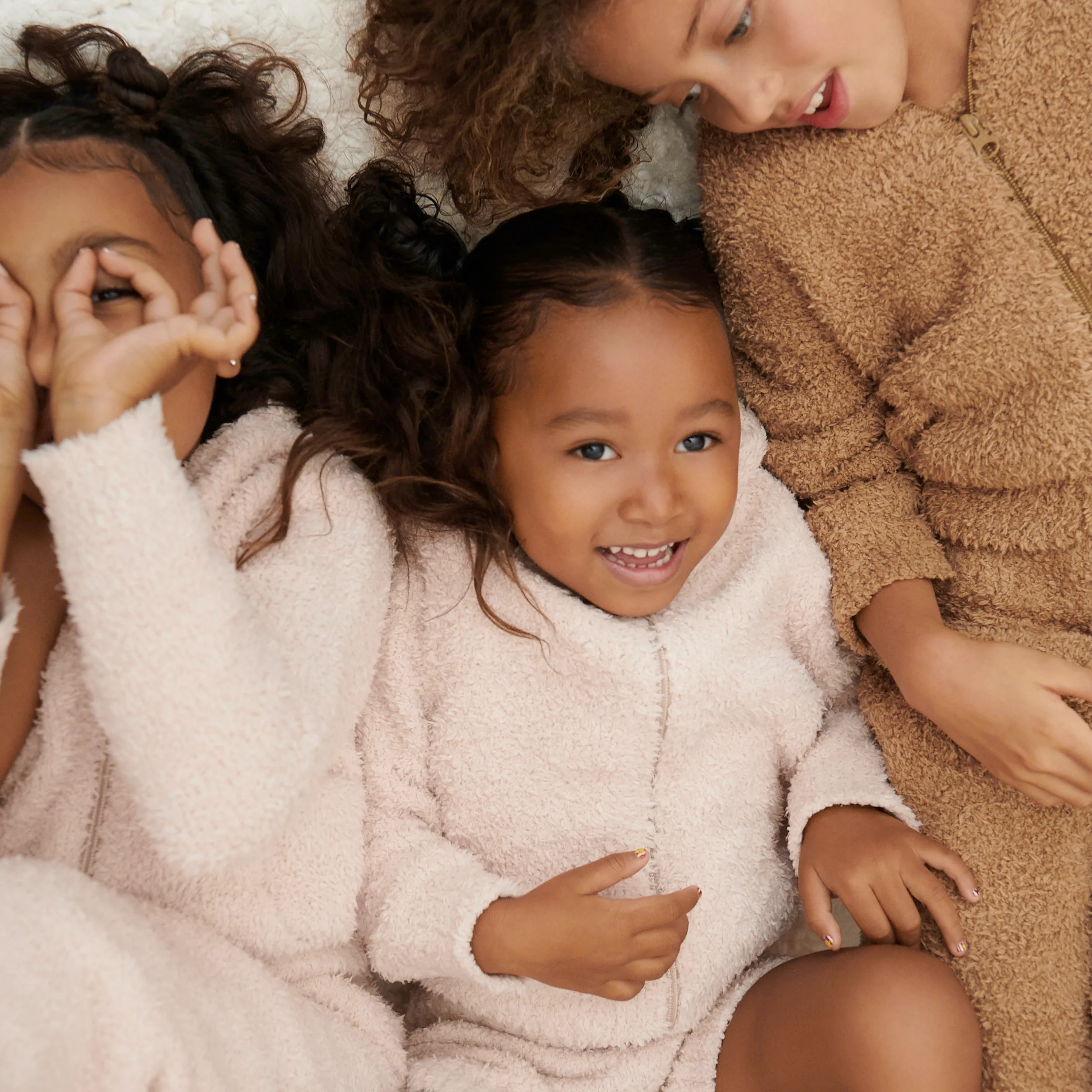 KIDS COZY KNIT HOODIE | CAMEL