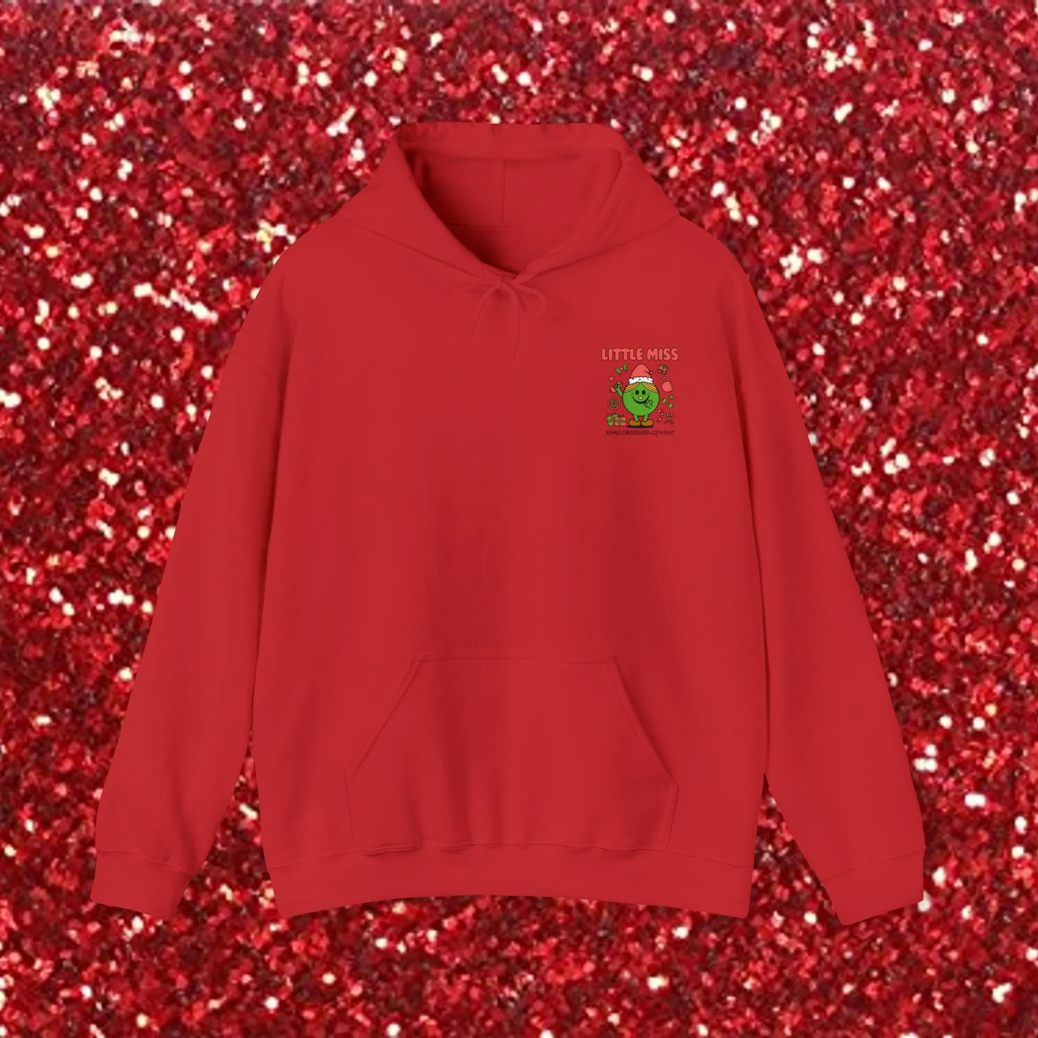 LITTLE MISS XMAS OBSESSED GYM RAT- HOODIE