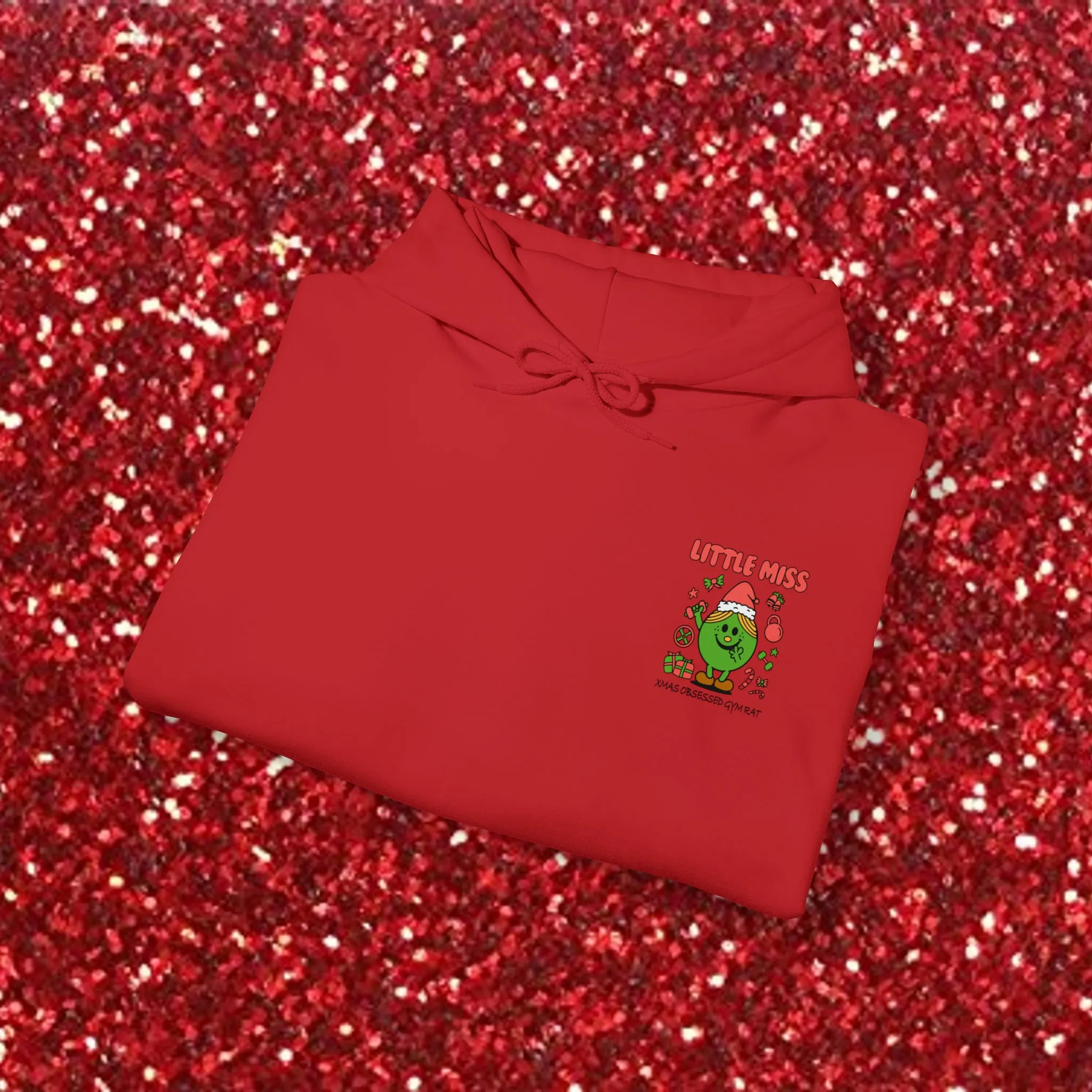 LITTLE MISS XMAS OBSESSED GYM RAT- HOODIE