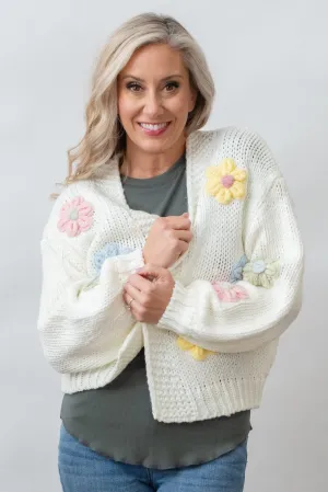Livvy Pastel Daisy Cardigan