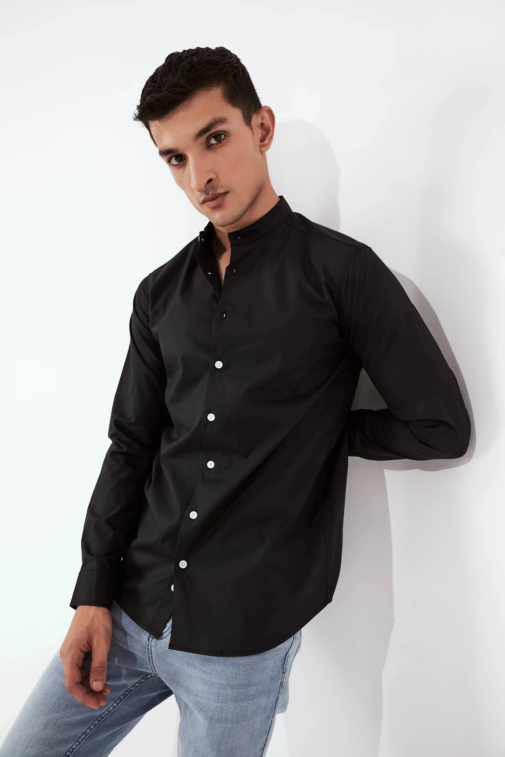 Men's Button-Up Shirt Black