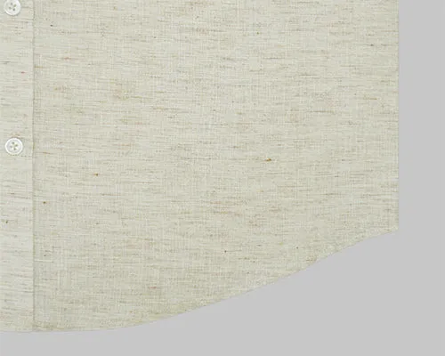 Men's Cotton Linen Plain Solid Half Sleeves Shirt (Brown)