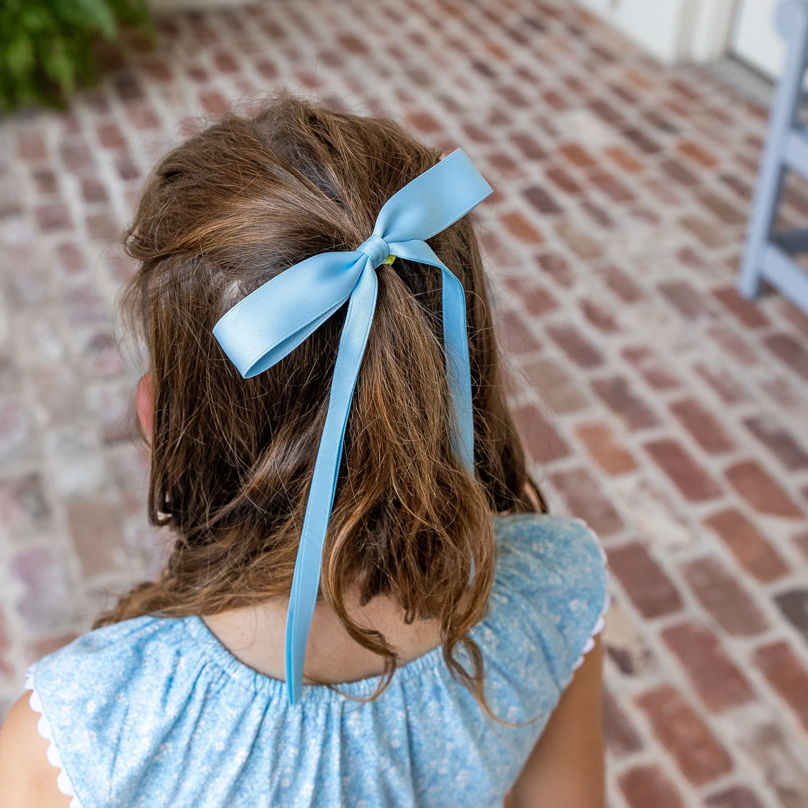 Mignonne Girls Romper - Sky Blue Posies