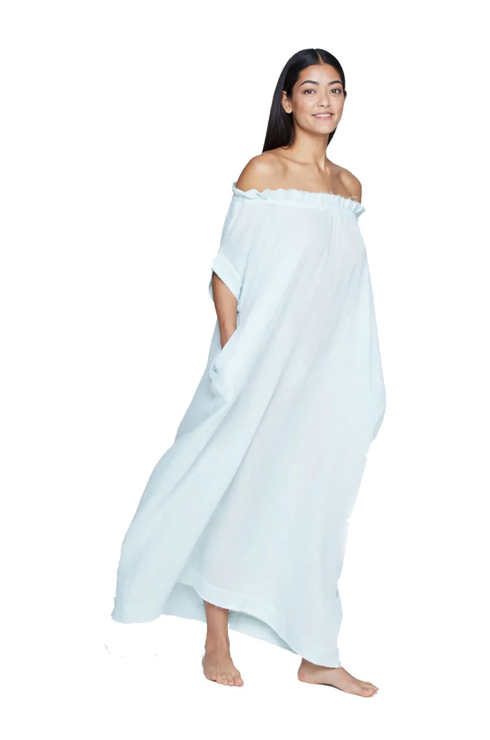Mikoh Mirakami Off The Shoulder Maxi In Bone