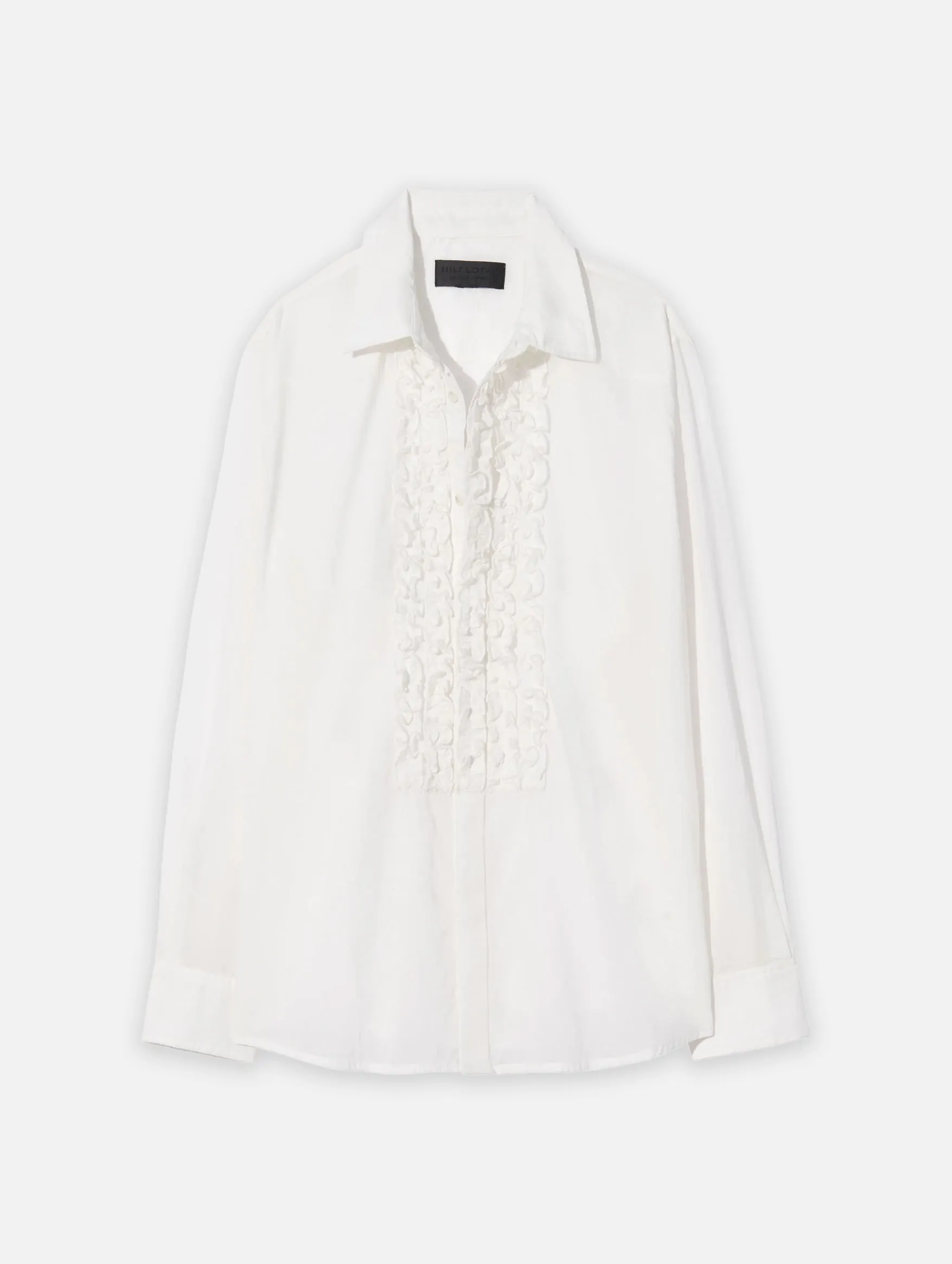 Nathael Ruffle Shirt in Ivory