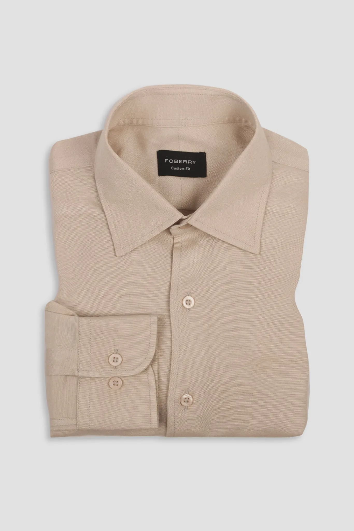 Pale Beige Linen Shirt