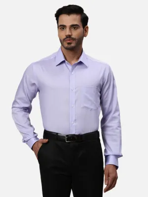 Park Avenue Men Purple Solid Regular Fit Cotton Formal Shirts
