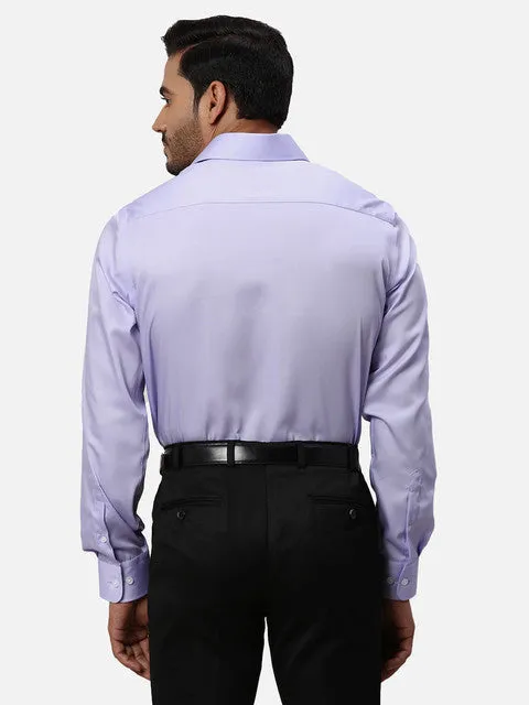 Park Avenue Men Purple Solid Regular Fit Cotton Formal Shirts
