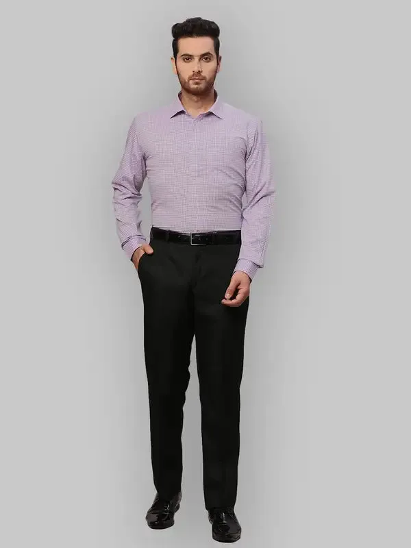 Park Avenue Men Violet Slim Fit Checks Cotton Shirts