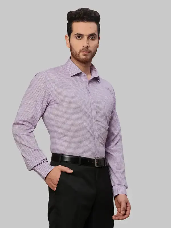 Park Avenue Men Violet Slim Fit Checks Cotton Shirts