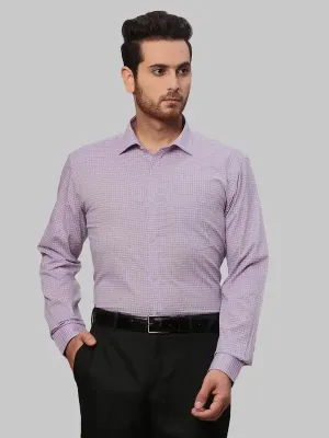 Park Avenue Men Violet Slim Fit Checks Cotton Shirts