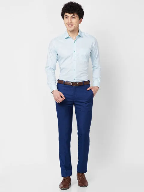 Raymond Men Green Solid Contemporary Fit Cotton Wrinkle Free Formal Shirt