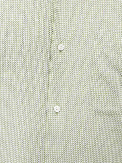 Raymond Men Green Structured Contemporary Fit Cotton Formal Shirts