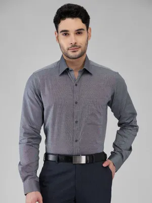 Raymond Men Grey Solid Slim Fit Cotton Formal Shirts