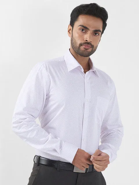Raymond Men Pink Printed Regular Fit Cotton Formal Shirts