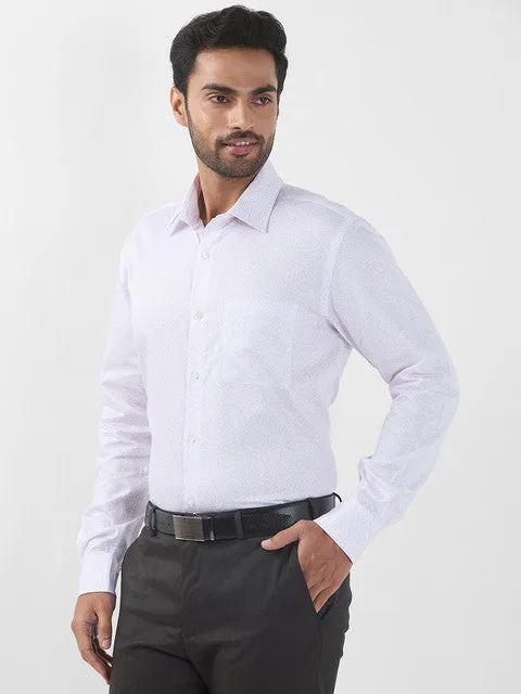 Raymond Men Pink Printed Regular Fit Cotton Formal Shirts