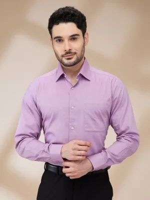 Raymond Men Purple Structured Contemporary Fit Cotton Formal Shirts