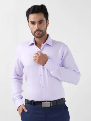 Raymond Men Purple Structured Contemporary Fit Cotton Wrinkle Free Formal Shirt