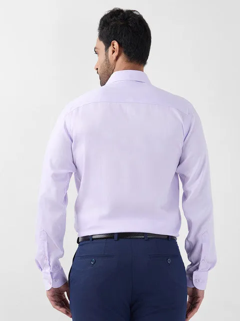 Raymond Men Purple Structured Contemporary Fit Cotton Wrinkle Free Formal Shirt