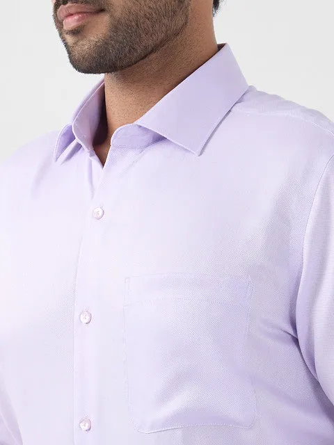 Raymond Men Purple Structured Contemporary Fit Cotton Wrinkle Free Formal Shirt