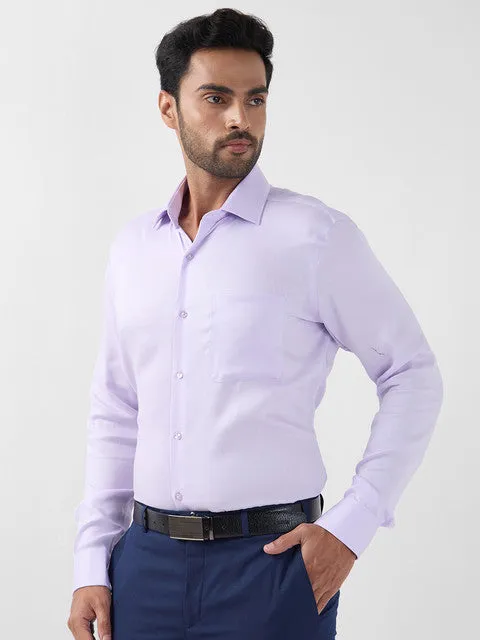 Raymond Men Purple Structured Contemporary Fit Cotton Wrinkle Free Formal Shirt