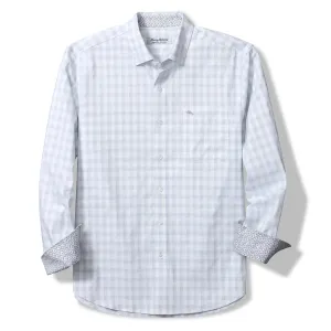 Sarasota Stretch Nuevo Check IslandZone® Shirt in Fog Grey by Tommy Bahama
