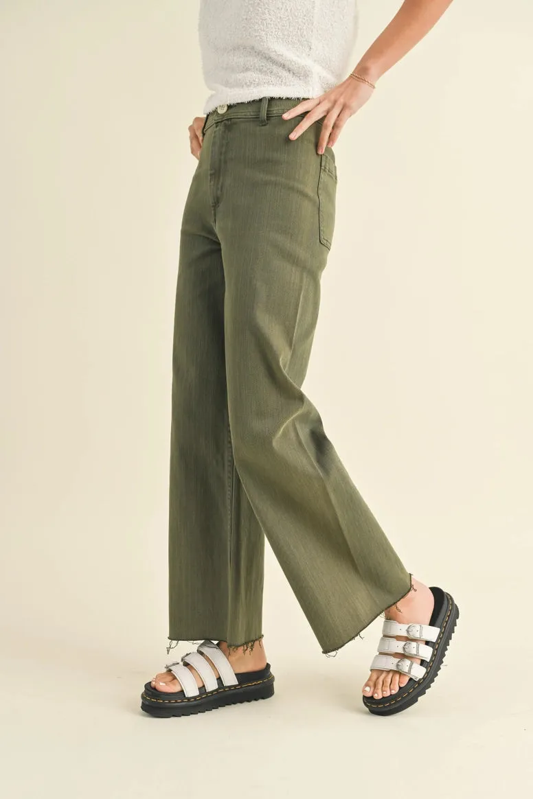 Straight Wide Leg Denim
