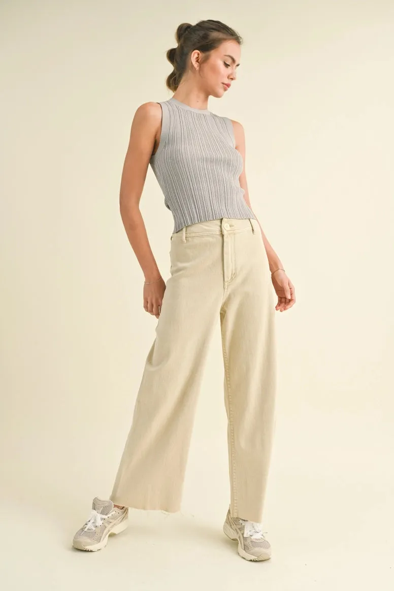 Straight Wide Leg Denim