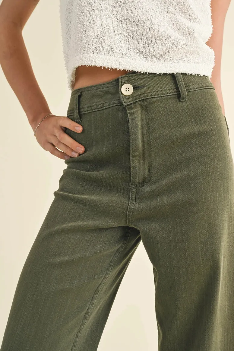 Straight Wide Leg Denim