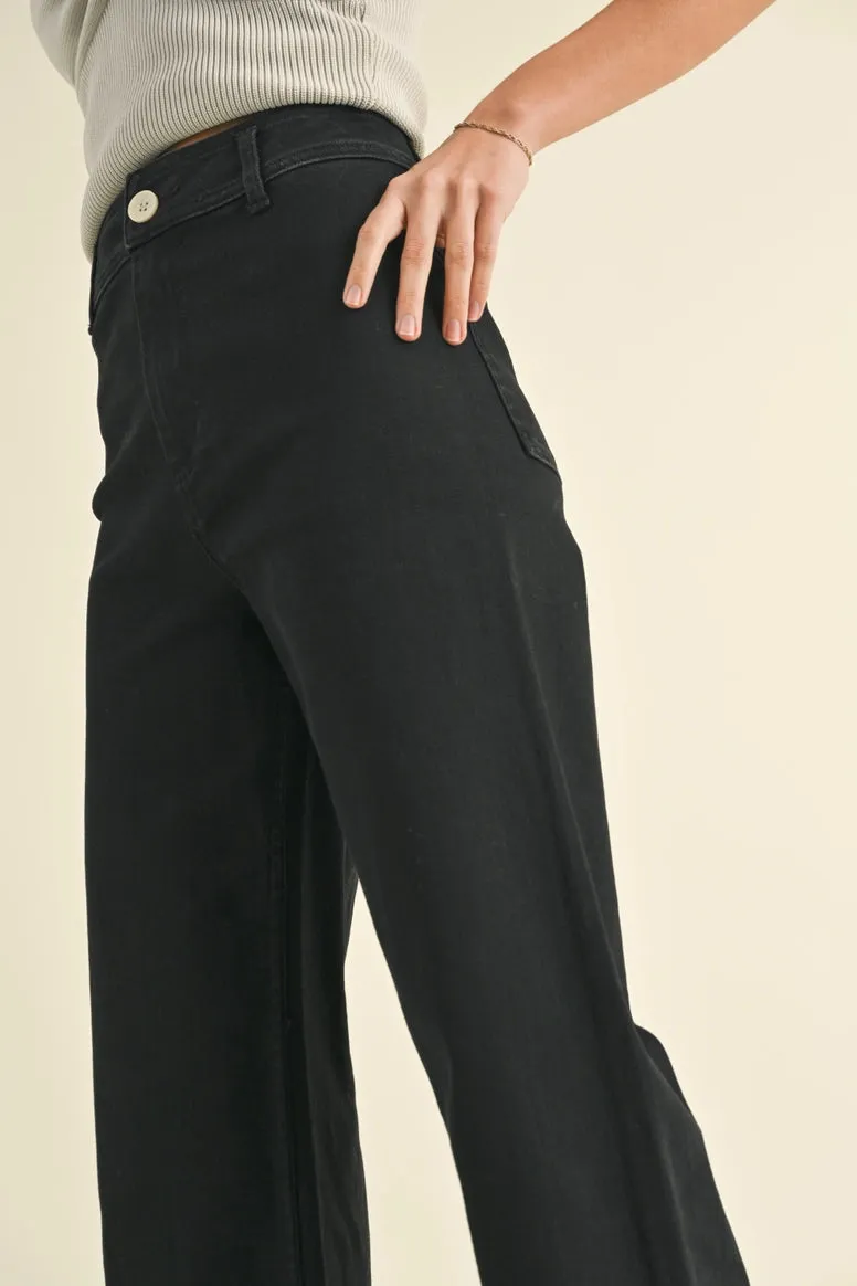 Straight Wide Leg Denim