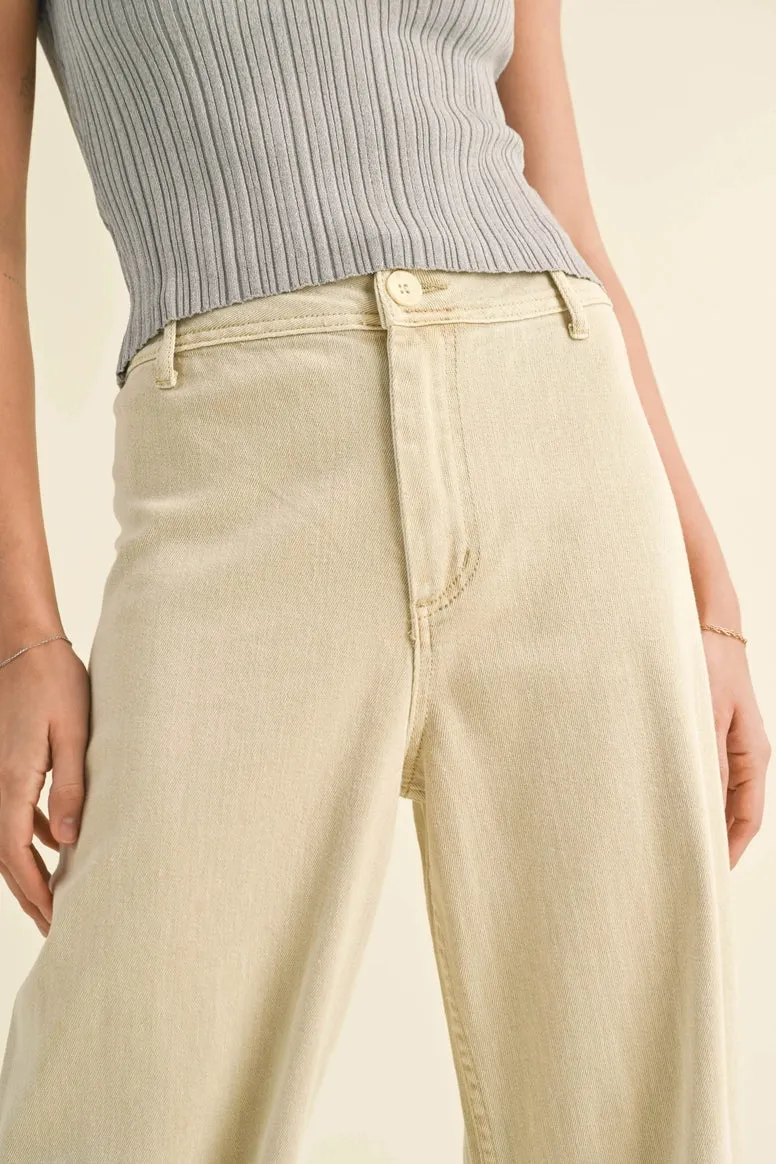 Straight Wide Leg Denim