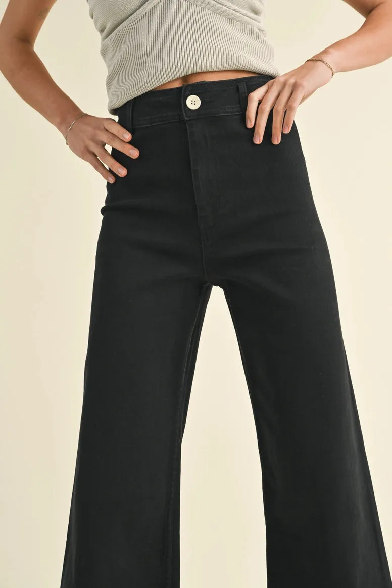 Straight Wide Leg Denim