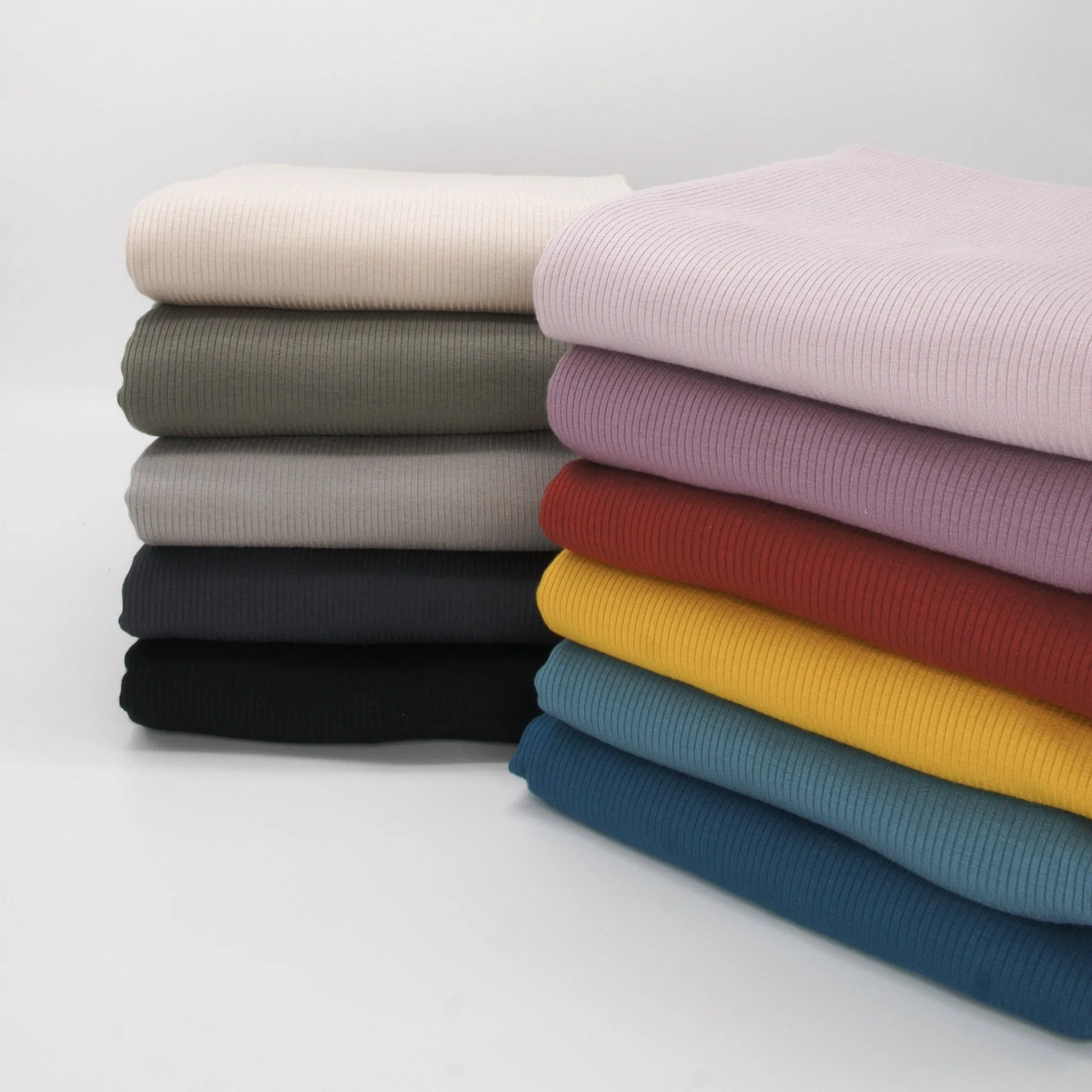 Tencel Modal Spandex Ribbed Knit - Ginger